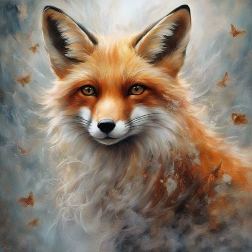 Detailed Fox Portrait in Soft Light