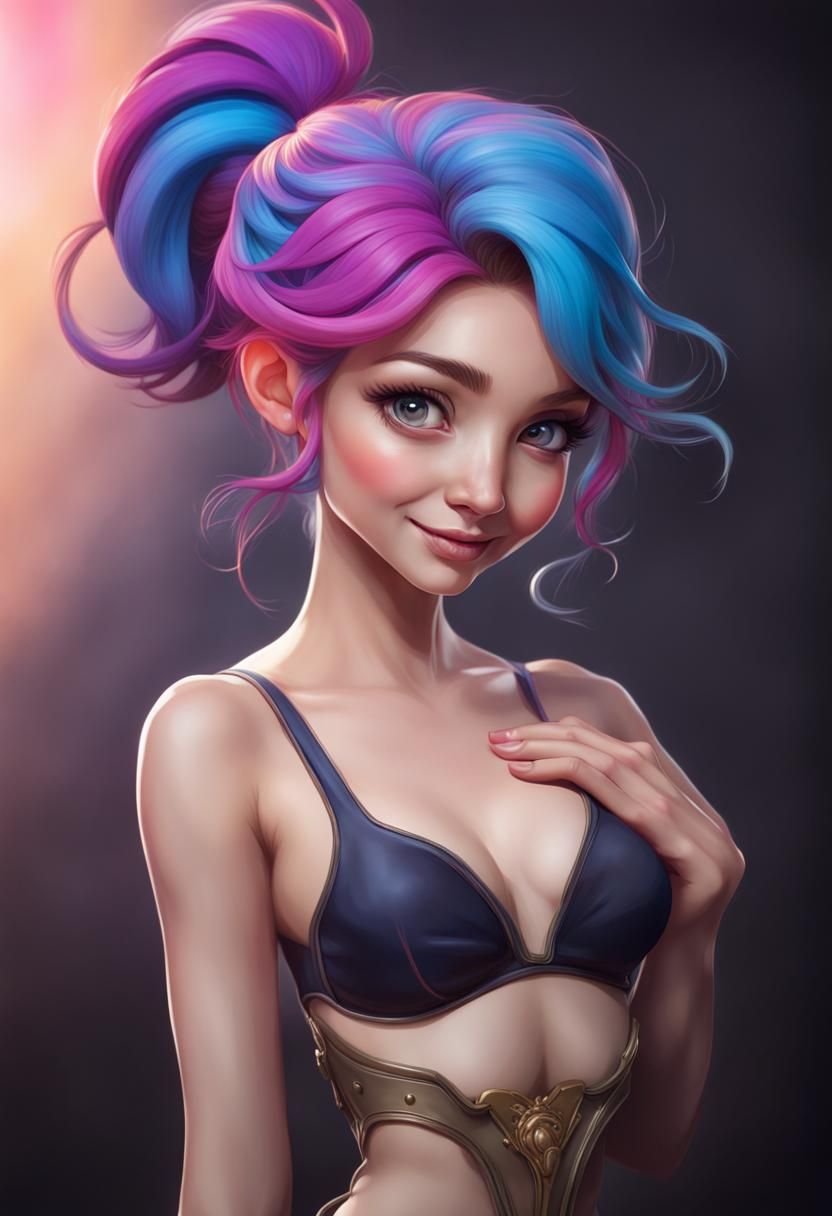 Detailed Portrait of Smiling Woman in Unreal Engine