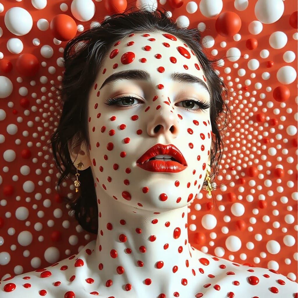 Polka Dot Pattern in Contemporary Art Style