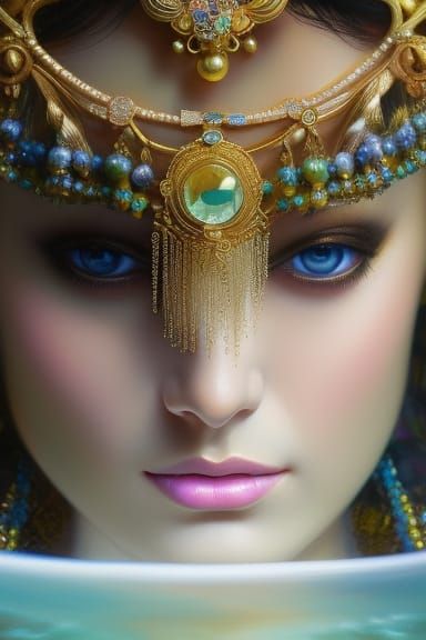 Goddess Portrait in Hyperrealistic Style