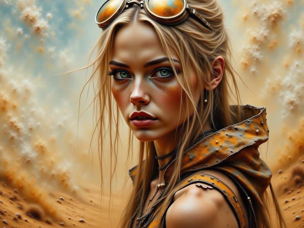 Post-Apocalyptic Beauty in Oil-Realism Style