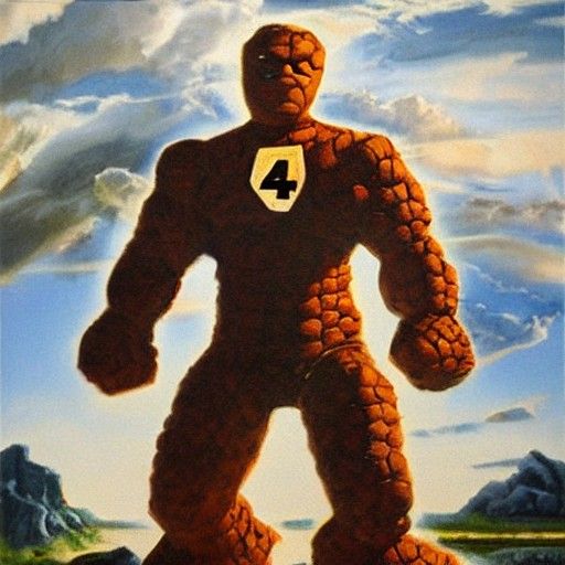 The Fantastic Four in Oil Painting Style
