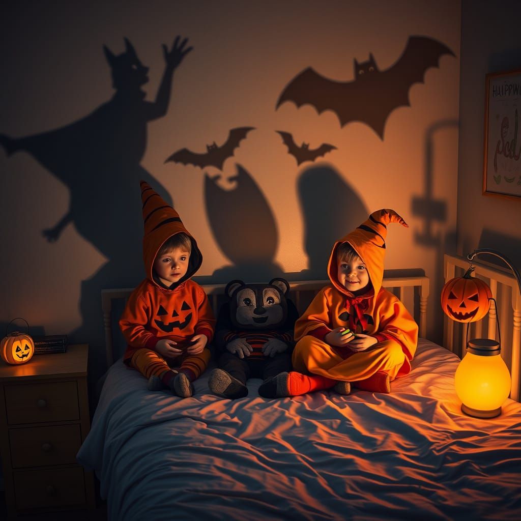 Eerie Halloween Lantern Shadows in Nursery