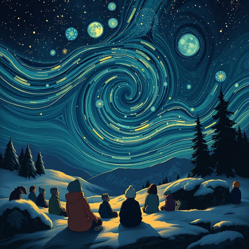 Artistic Fusion in a Dreamlike Landscape