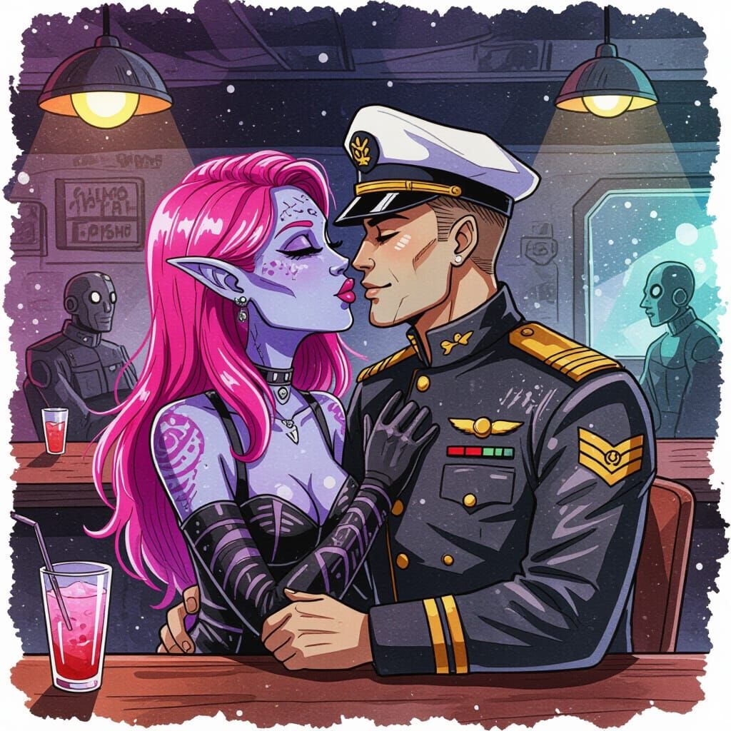 Alien Romance in a Gothic Space Bar