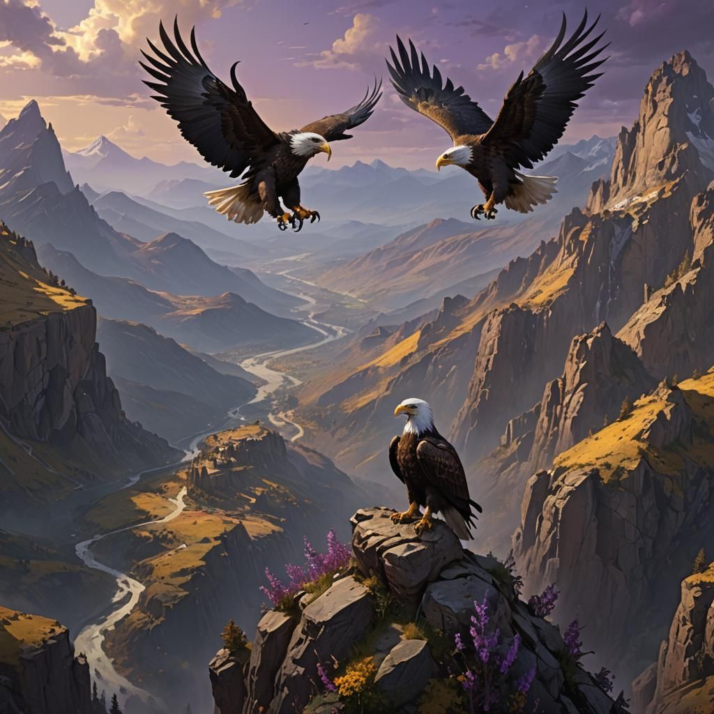 Eagle Overlook: Dark Fantasy Concept Art