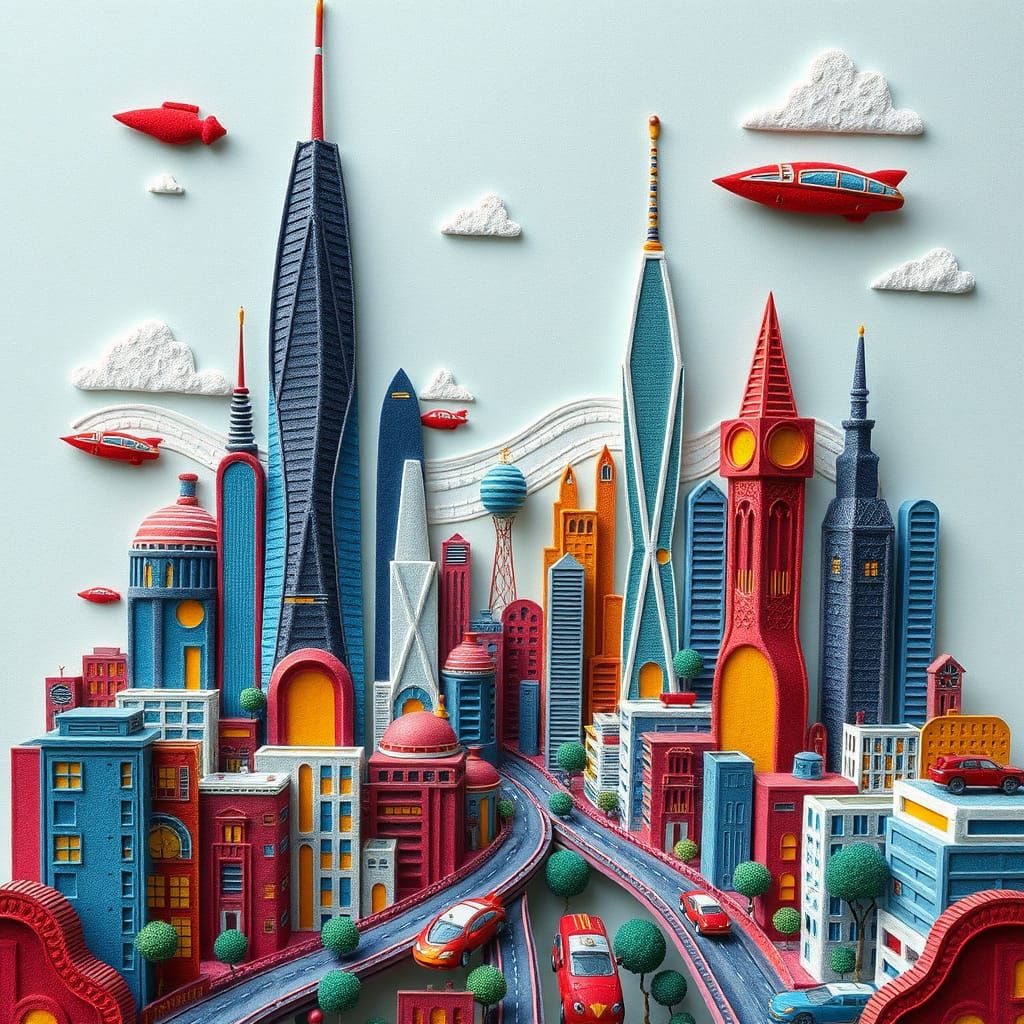 Future City in Felt
