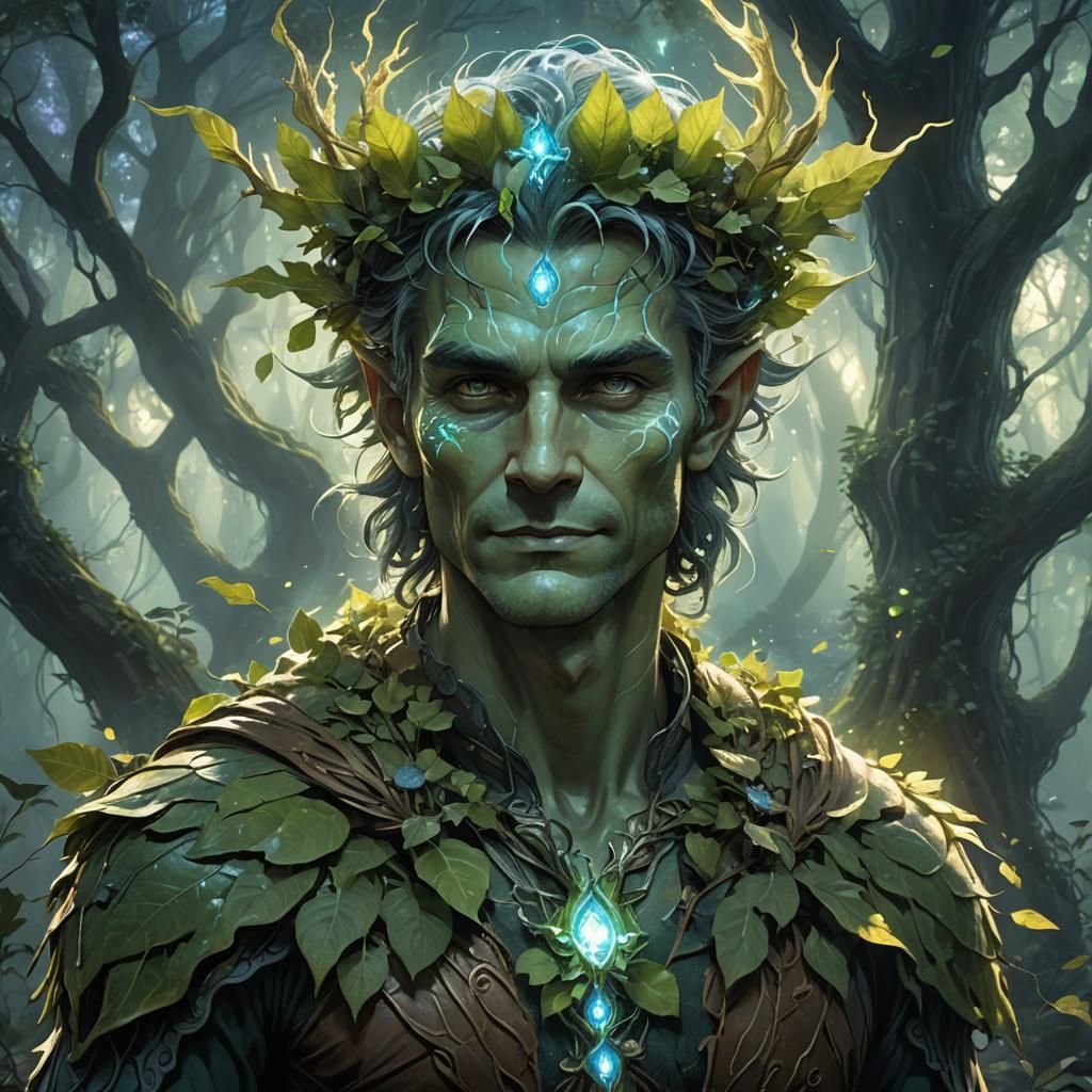 Ethereal Fae King with Bioluminescent Aura