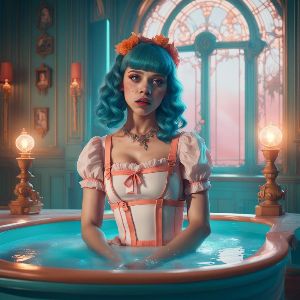 Surreal Portrait of Melanie Martinez in Milk of the Siren