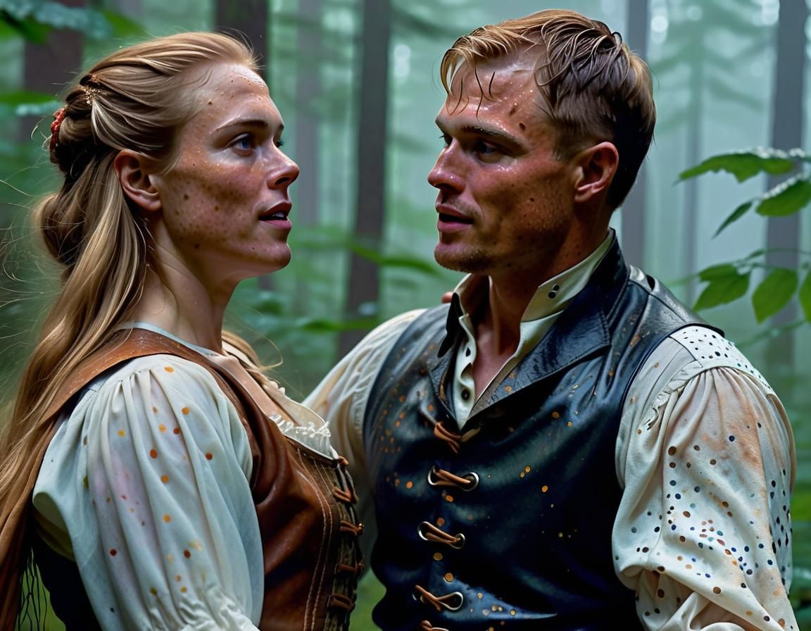 Ethereal Renaissance Dance in the Rain