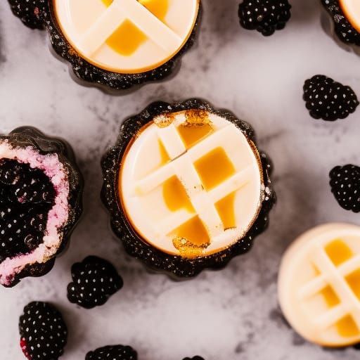 Blackberry Honey Creams in Professional Photography