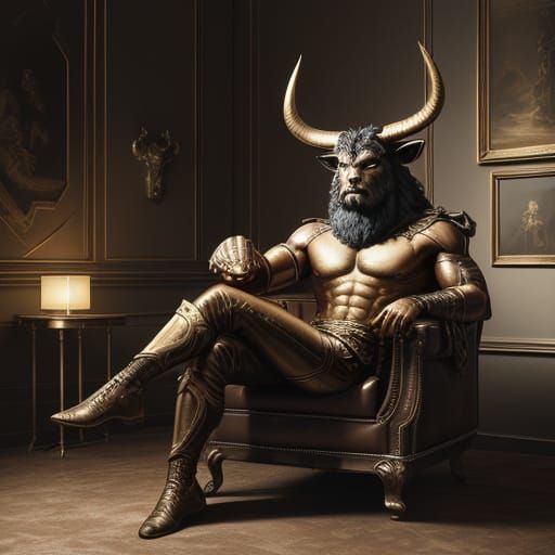 Minotaur in Warm, Cinematic Lighting