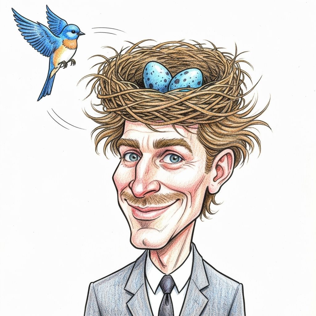 He knew his hair was messy, but he never expected this