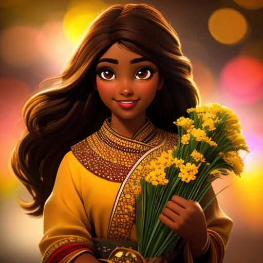 Smiling Girl Portrait in Warm Golden Light