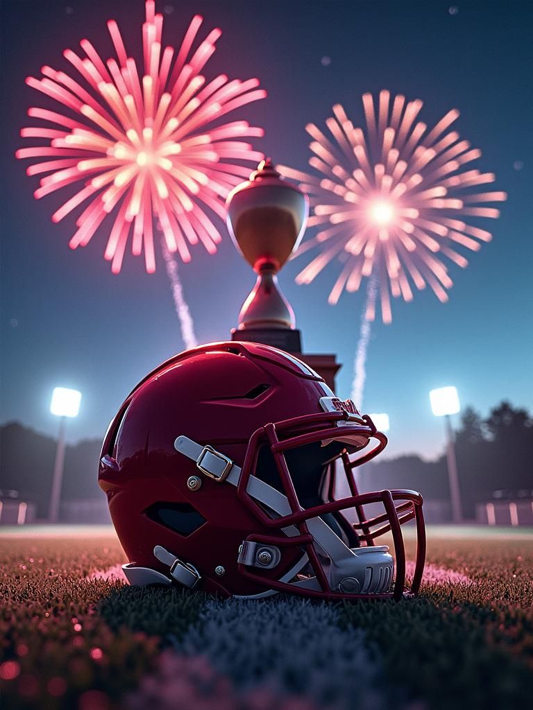 Orrville Red Riders Helmet with Fireworks