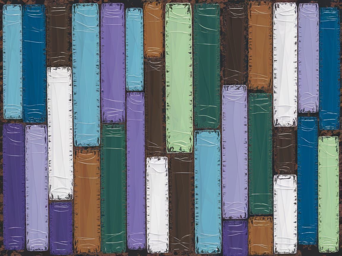 Abstract Expressionist Artwork with Layered Textures and Vib...