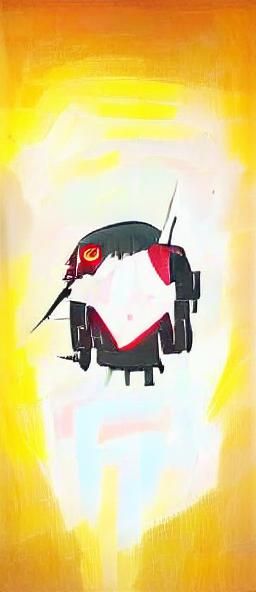 Soviet Mecha Robot in Cartoon Style