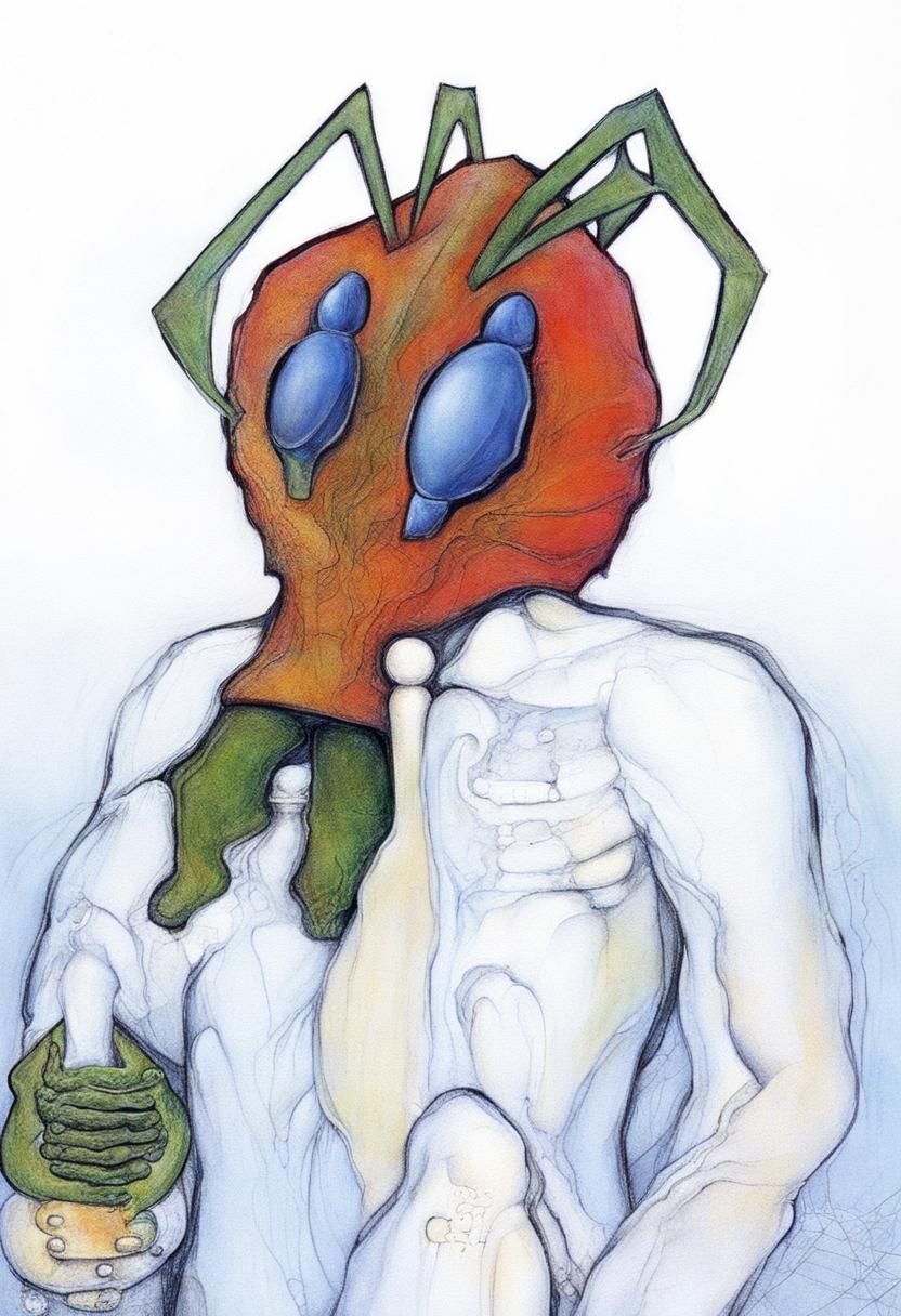 Hyperdetailed Gothic Art in H.R. Giger Style