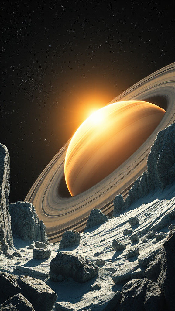 Saturn's Rings Meet a Solar Storm