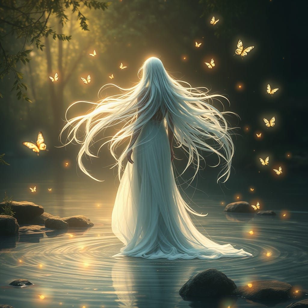 Enchanted Lake Spirit in Ethereal Beauty