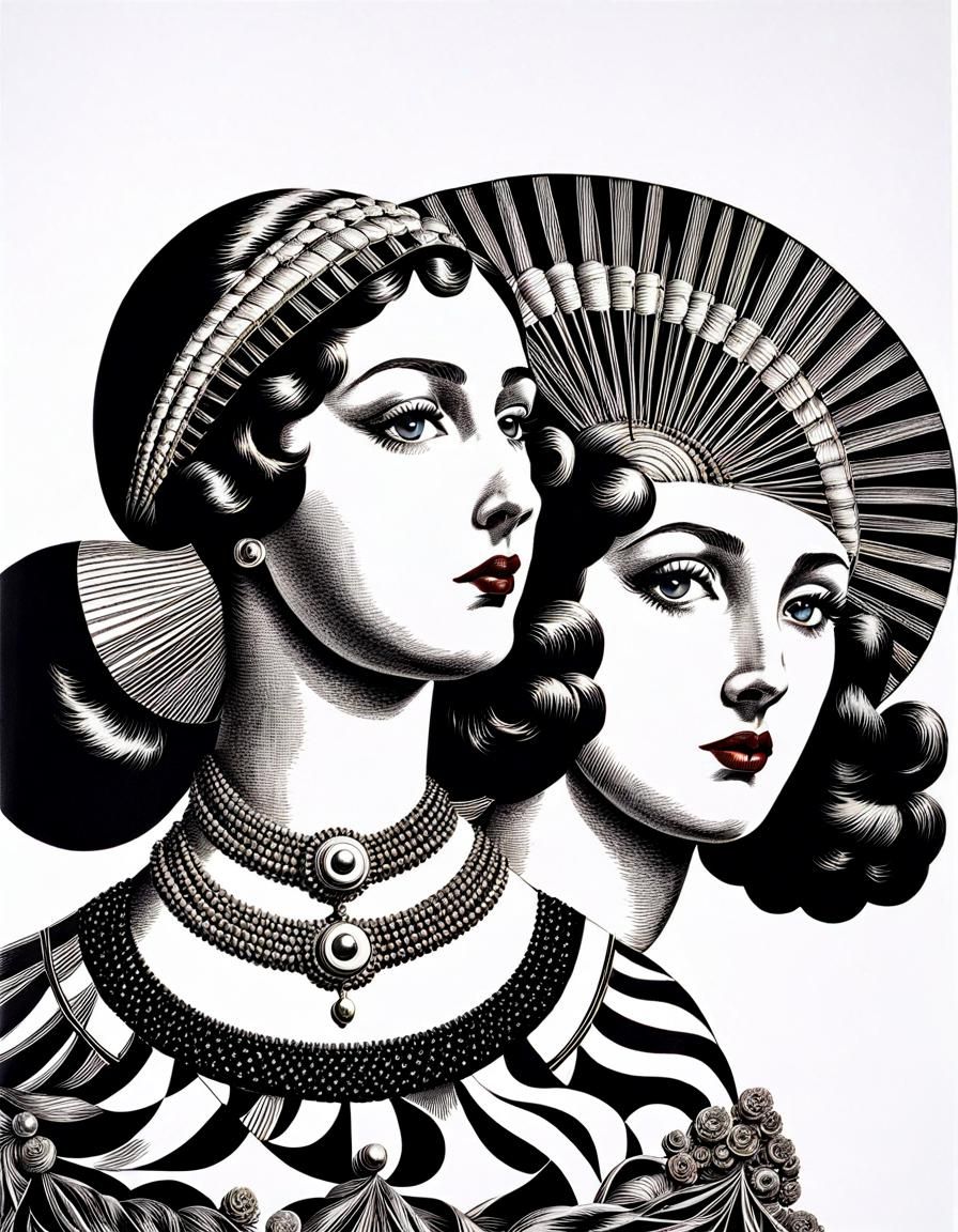 Fornasetti Style Surreal Graphic Design