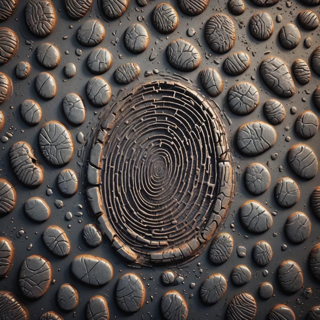 Detailed Macro Photograph of a Fingerprint