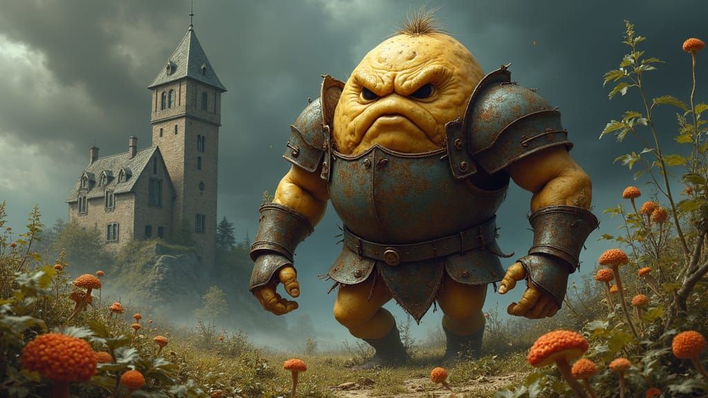 Menacing Potato Stalks Through Forgotten Ruins