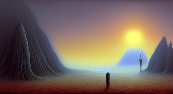 Dark Wilderness in a Matte Painting Style