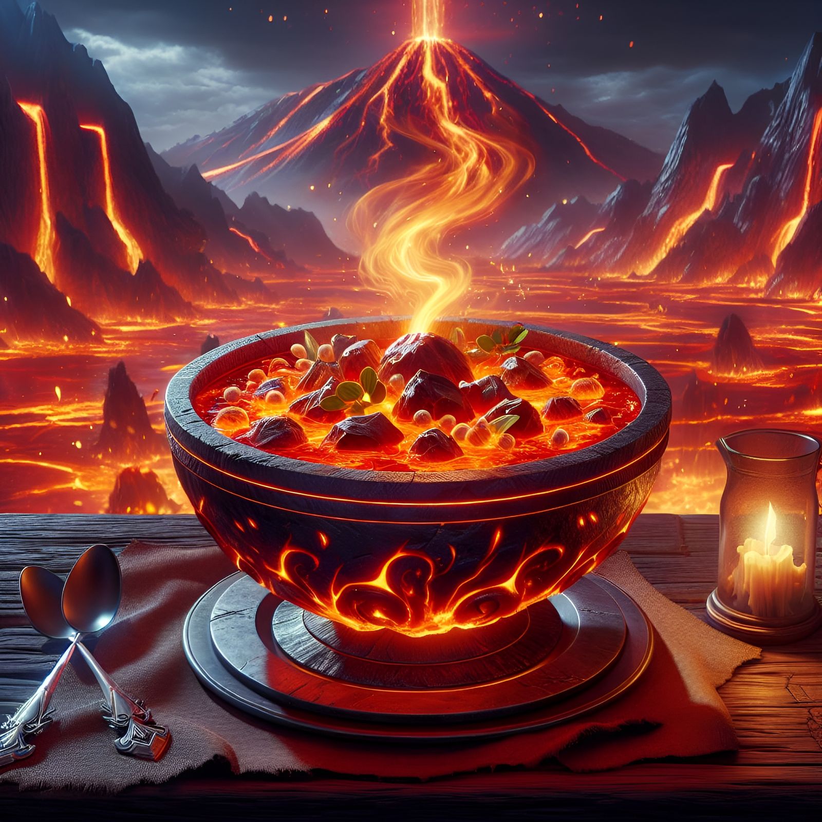 Consommé Magma Dish from Toriko