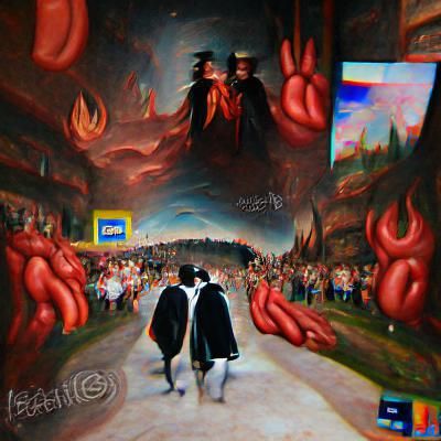 Mephistopheles and Faustus in Hell