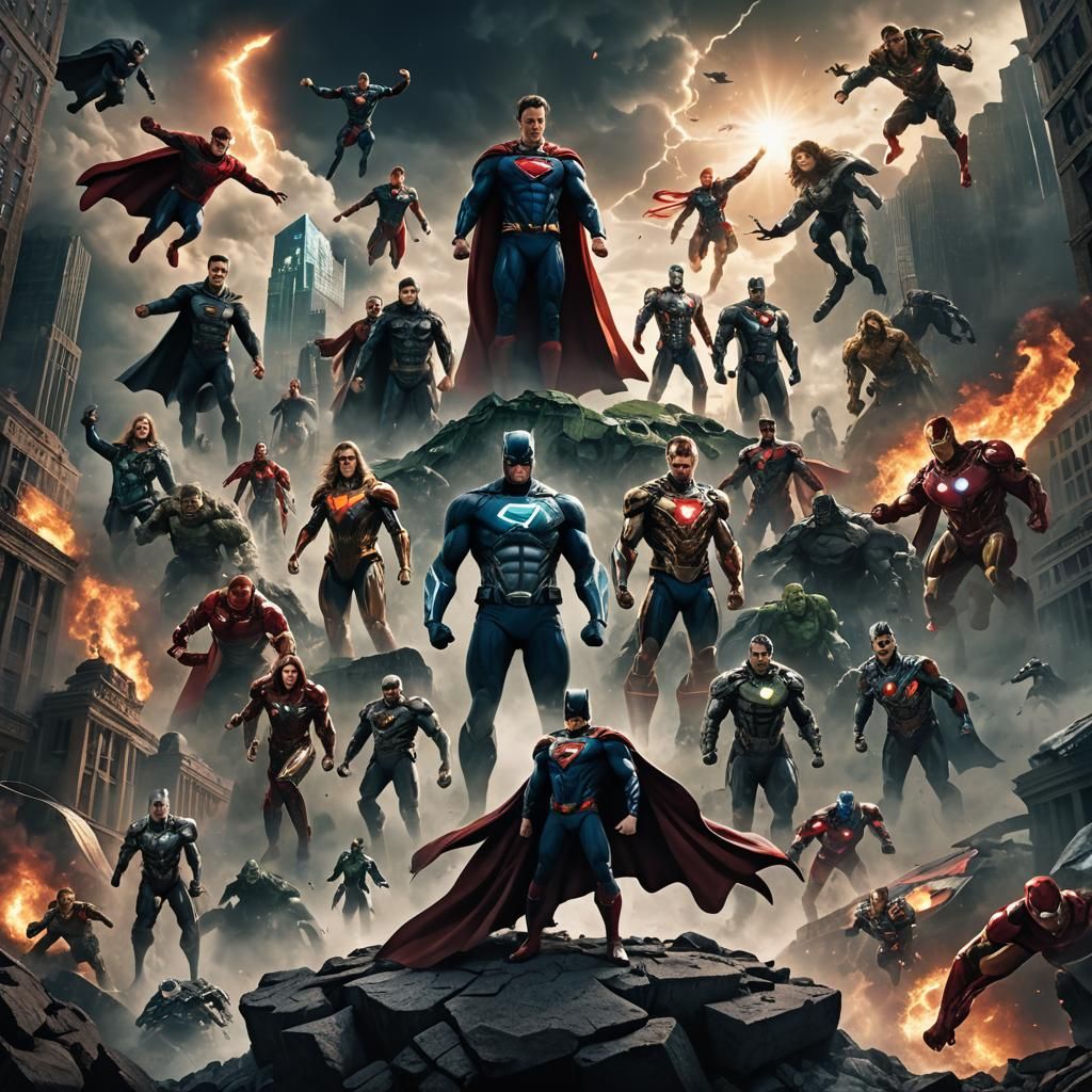 The Five Elements as Superheroes: Digital Matte Painting