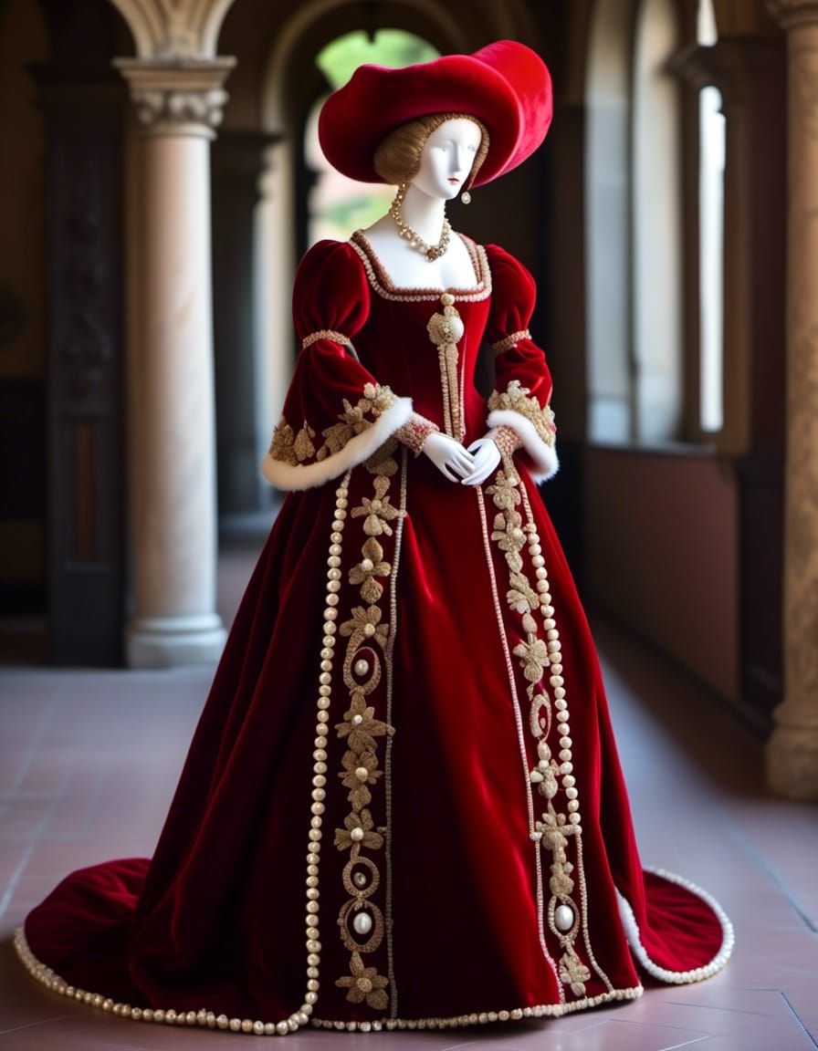 red velvet renaissance doll