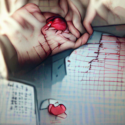 Heart Slowly Dying: An AI Generated Image