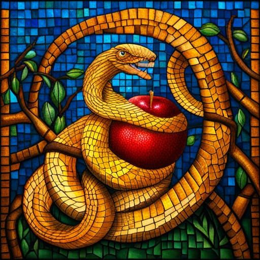 Eden's Apple: Renaissance Mosaic of Temptation