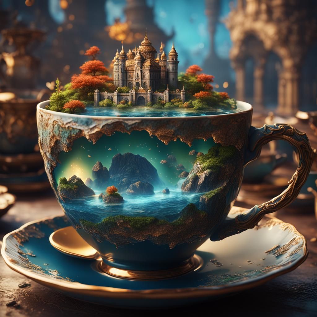 World in a Teacup: Detailed Matte Painting
