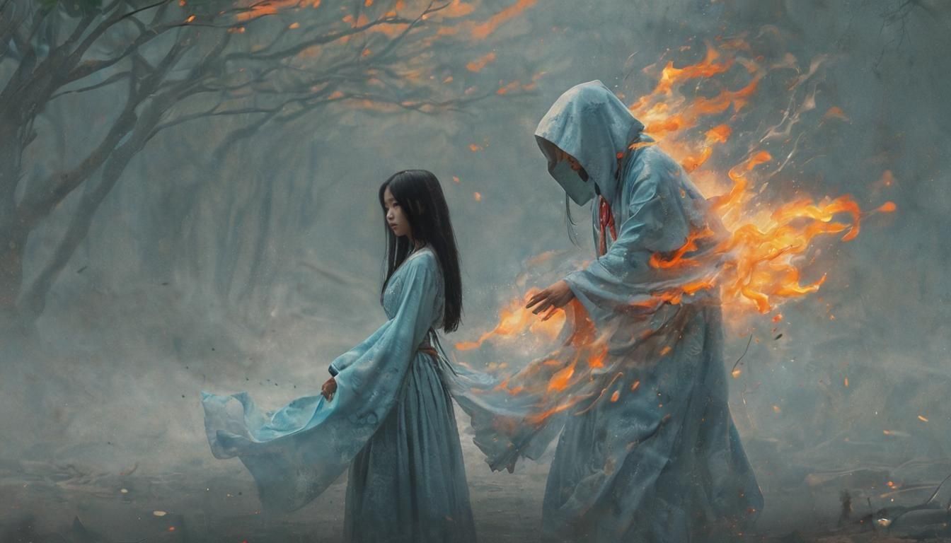 Haunted: Vietnamese Girl and Spectral Spirit