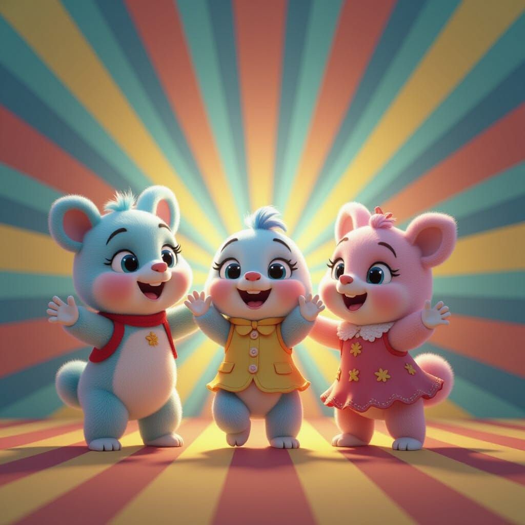 Makka Pakka, Iggle Piggle, and Upsy Daisy Dancing