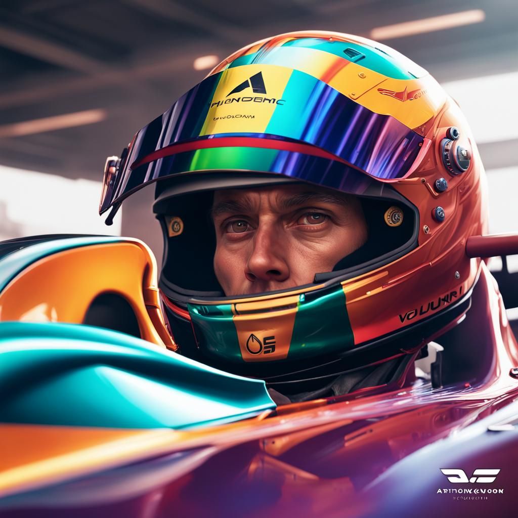 F1 Car Portrait in Hyperdetailed Style