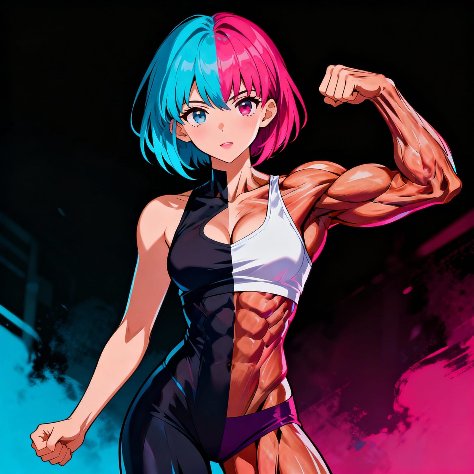 Dual Form Woman: Feminine to Muscular Transformation