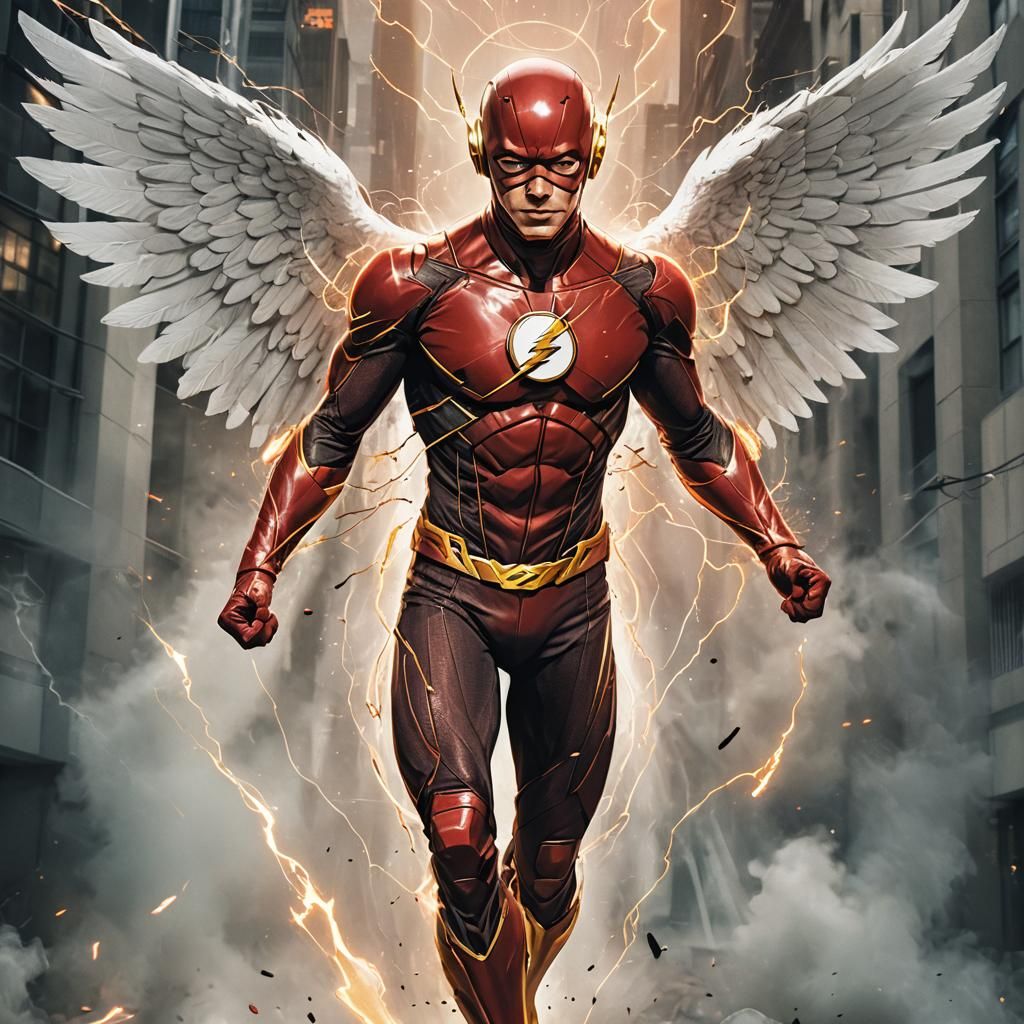 The Flash Angel Hybrid Digital Art