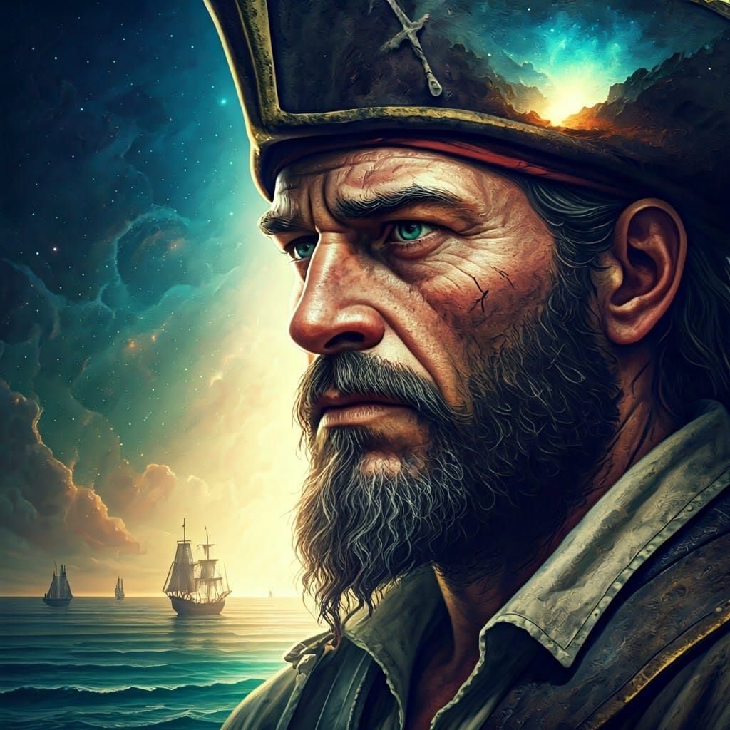 Pirate Double Exposure: Seas and Ships