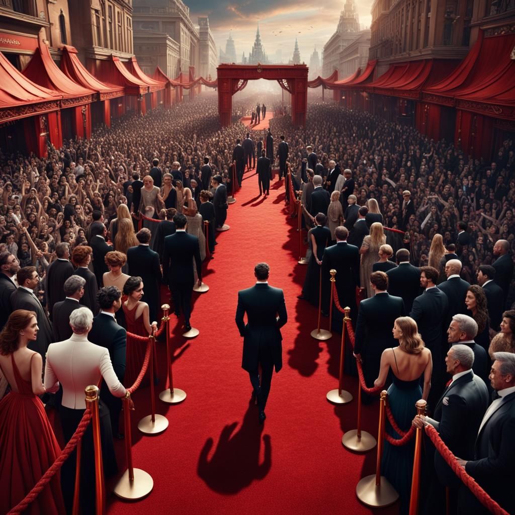 Celebrities on Red Carpet: Digital Matte Painting