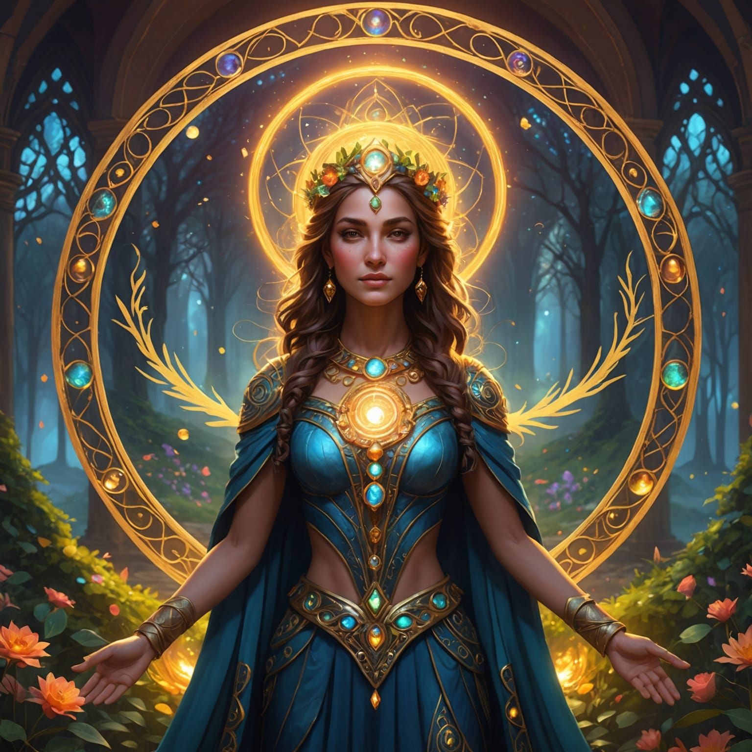 Enchanting Fantasy Art with Ethereal Aura and Cosmic Element...