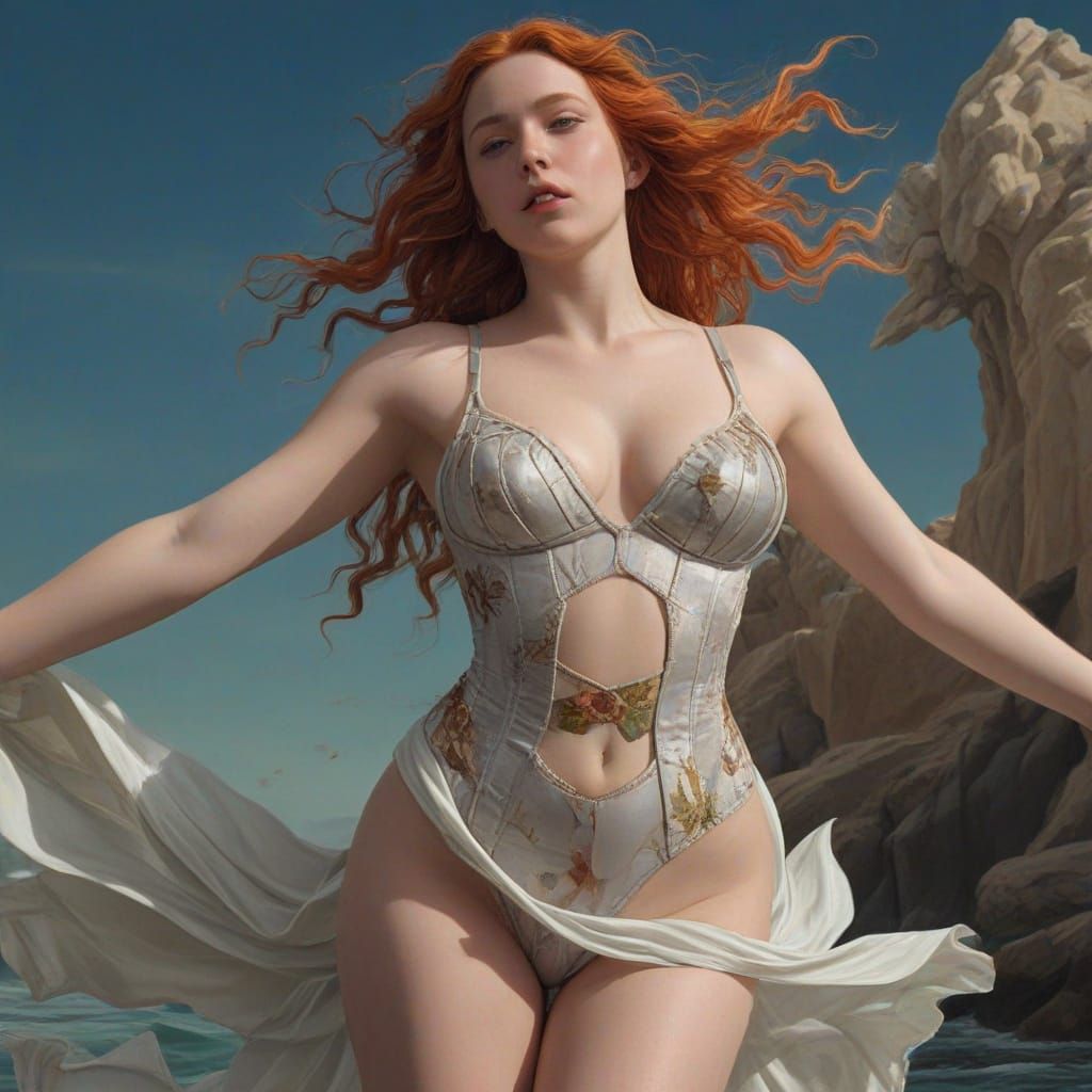 Confident Curvy Beauty in Classical Style