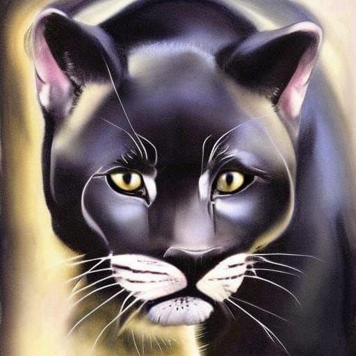 Simple Panther Image Generated by AI