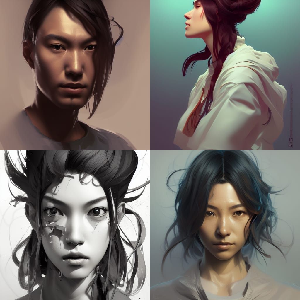 Tanjiro Kamado Portrait in Hyperdetailed Digital Art