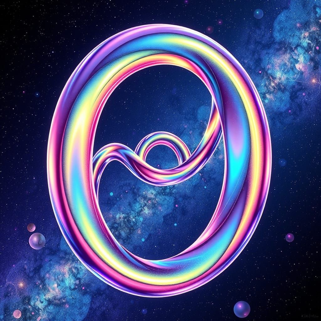 Intricate 3D Möbius Strip in Psychedelic Illustration