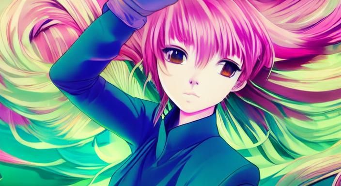 Anime Portrait of Reiko Carrere Yukino in Fauvist Style