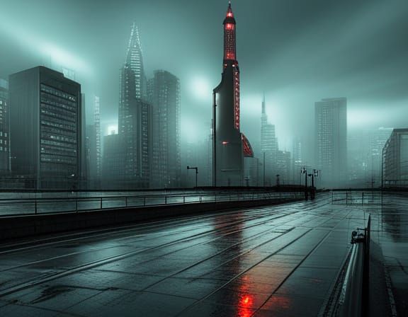 Hokkaido Missile Scare: A Cyberpunk Digital Art Reflection