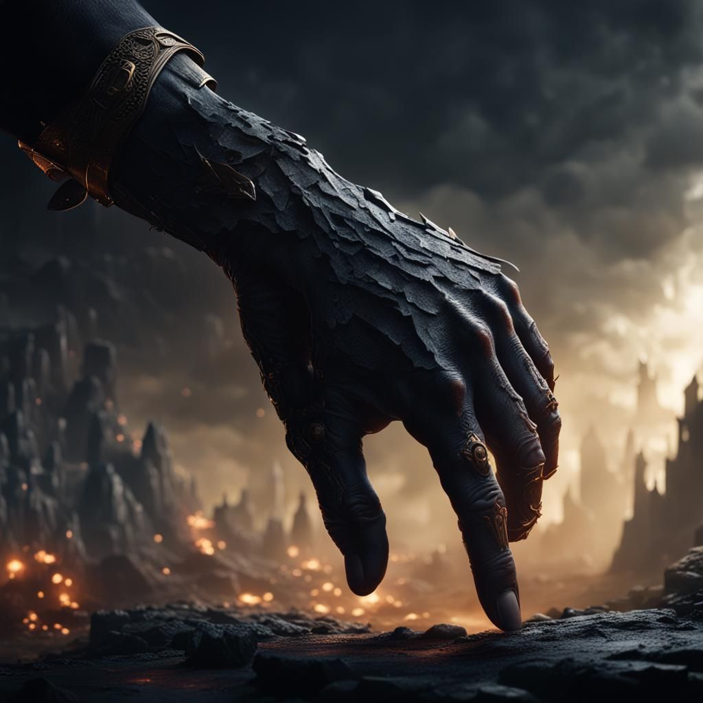 Hand Reaching Out from the Darkness